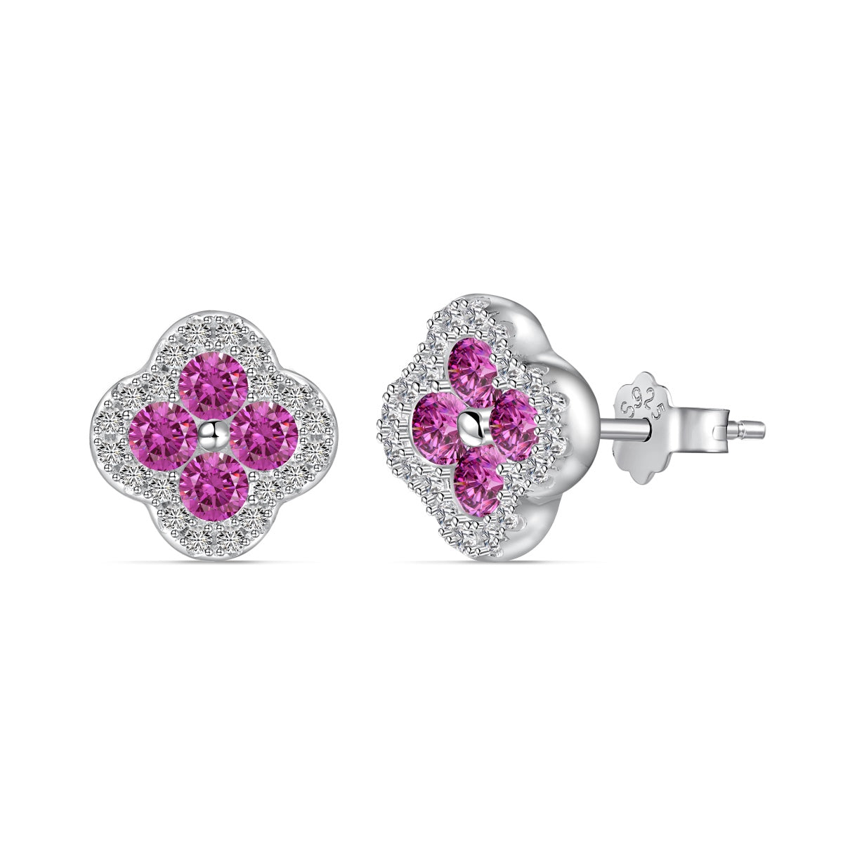 [ECHO ]Four-Leaf Clover Flower Shaped Earrings