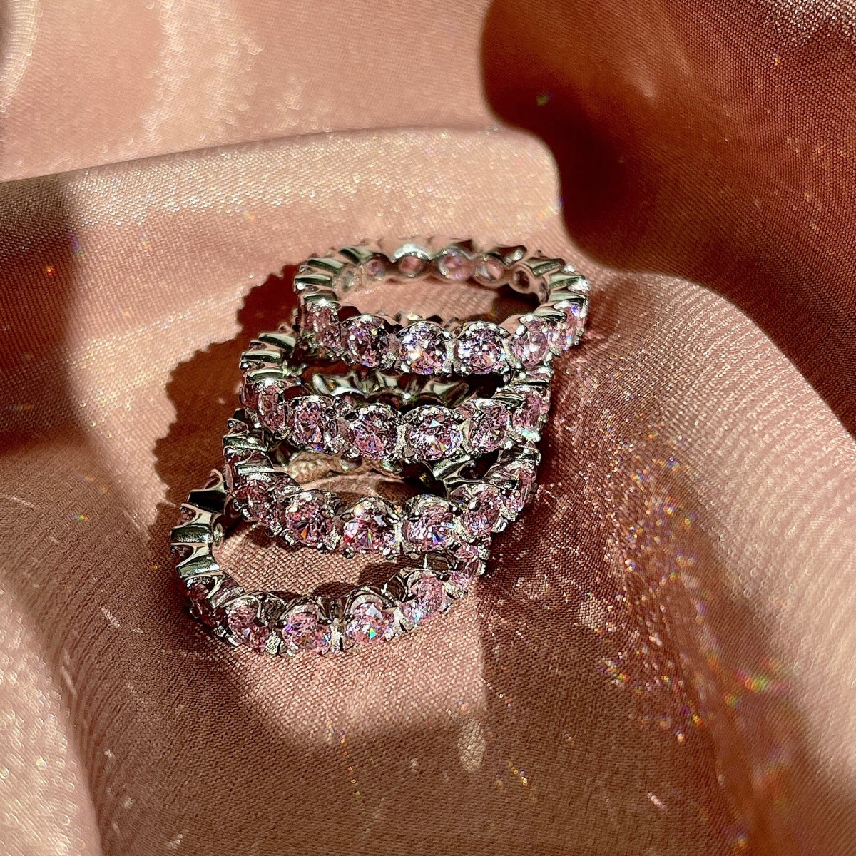 [ECHO ]Eternity Round Cut Tennis Ring
