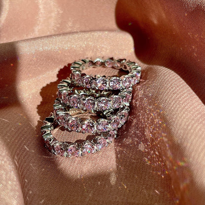 [ECHO ]Eternity Round Cut Tennis Ring