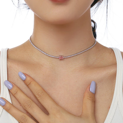 [ECHO ]1.0 Carat Shining Oval Cut Necklace