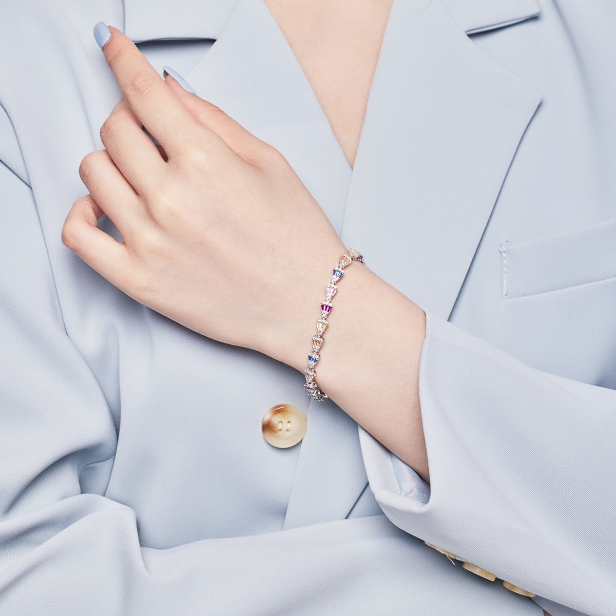 [ECHO ]Radiant Water Drop Shape Daily Bracelet