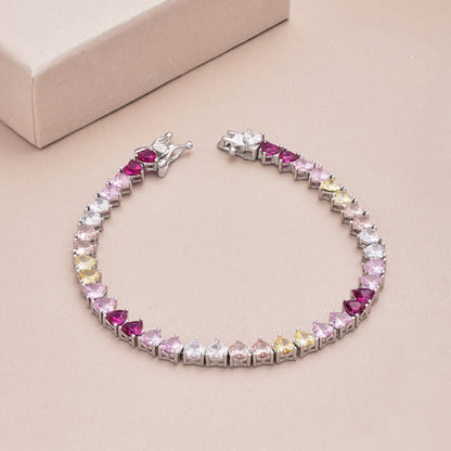 [ECHO ]Luxurious Colorful Romantic Heart Shape Lover Bracelet