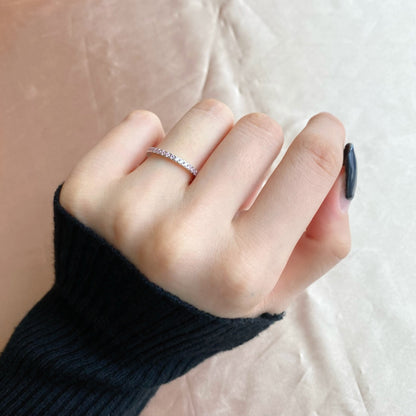 [ECHO ]Delicate Sparkling Round Cut Daily Ring