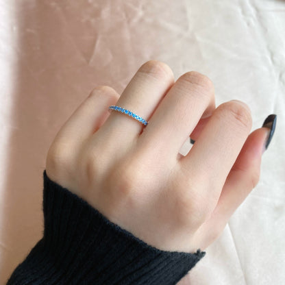 [ECHO ]Delicate Sparkling Round Cut Daily Ring