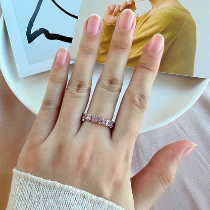 [ECHO ]Eternity Round Cut Tennis Ring