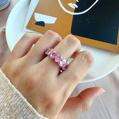 [ECHO ]Dainty Elongated Cushion Cut Tennis Ring