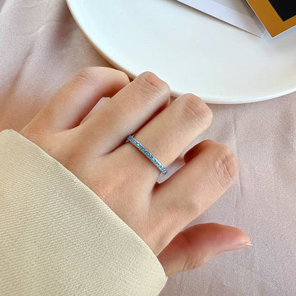 [ECHO ]Delicate Sparkling Round Cut Daily Ring