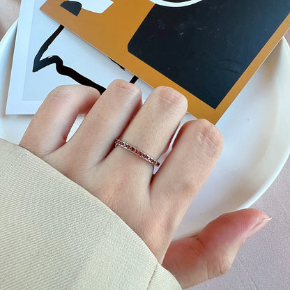 [ECHO ]Delicate Sparkling Round Cut Daily Ring
