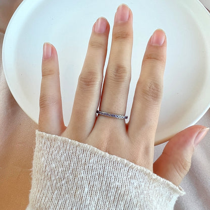 [ECHO ]Delicate Sparkling Round Cut Daily Ring