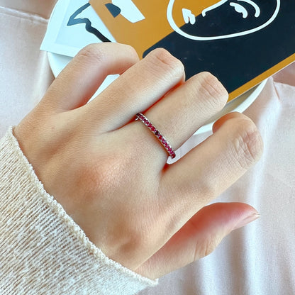 [ECHO ]Delicate Sparkling Round Cut Daily Ring