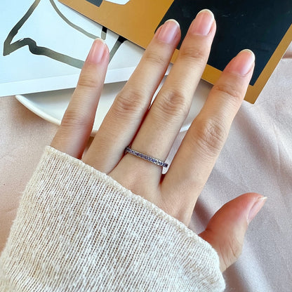 [ECHO ]Delicate Sparkling Round Cut Daily Ring