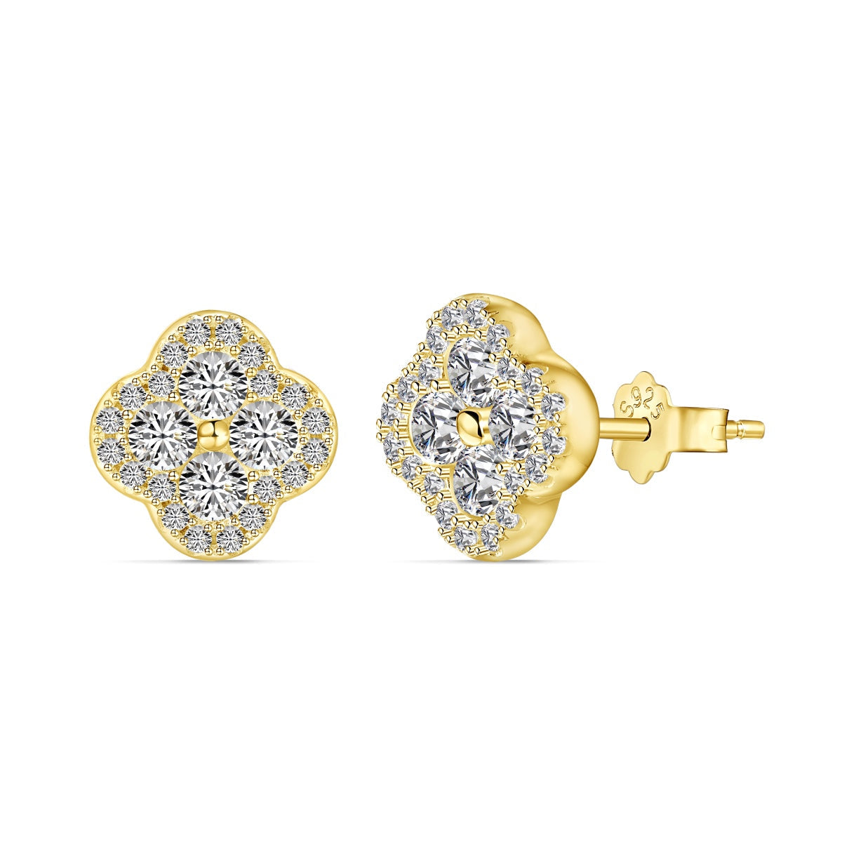 [ECHO ]Four-Leaf Clover Flower Shaped Earrings