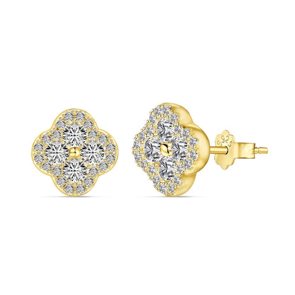 [ECHO ]Four-Leaf Clover Flower Shaped Earrings