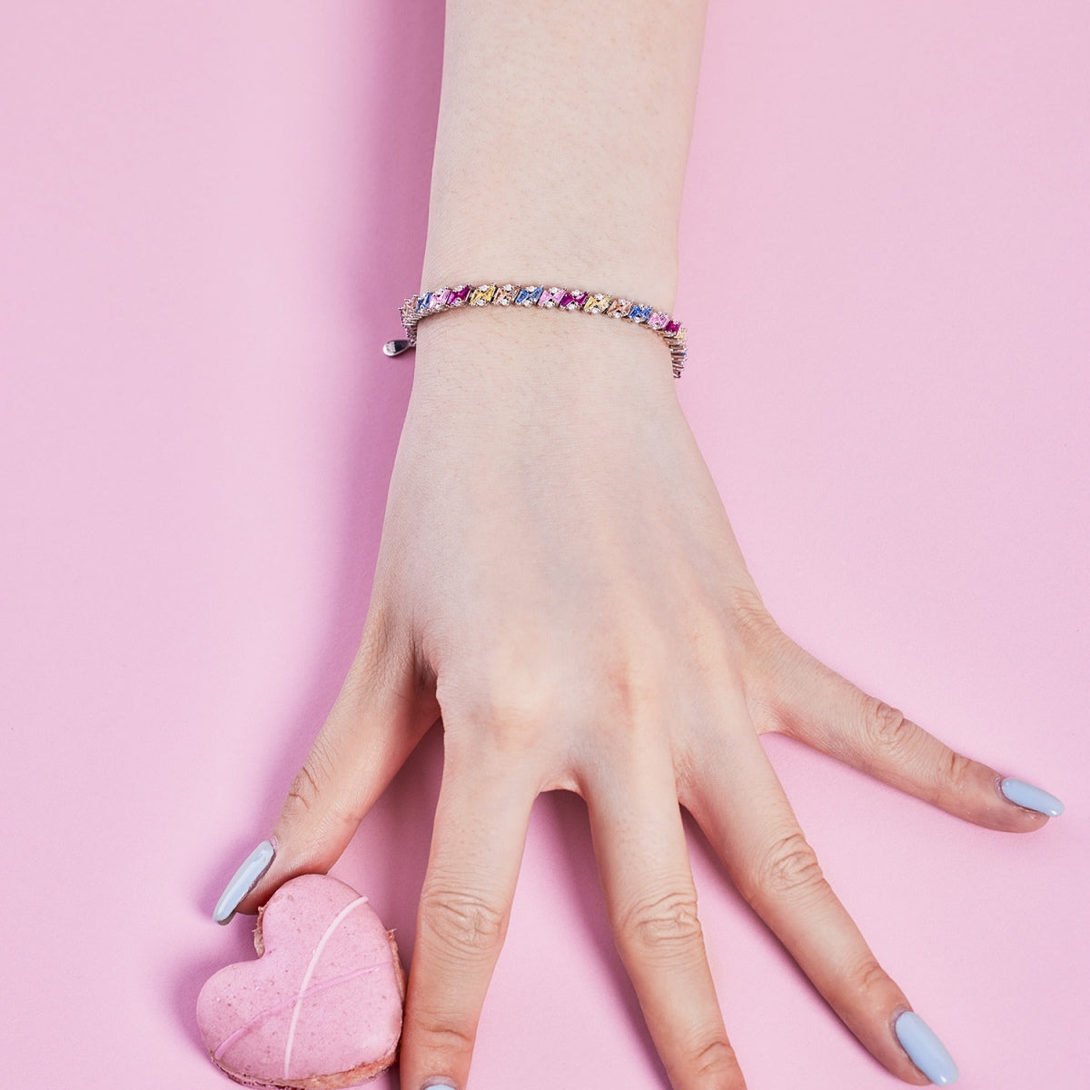 [ECHO ]Ornate Sparkling Multi Cut Party Bracelet