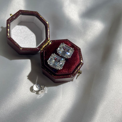 [ECHO ]Dazzling Square Shape Earrings