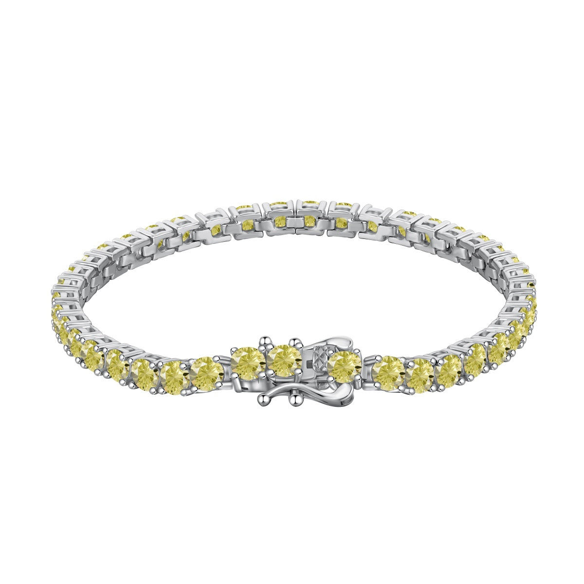 [ECHO ]Ornate Dazzling Round Cut Tennis Bracelet