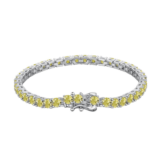 [ECHO ]Ornate Dazzling Round Cut Tennis Bracelet