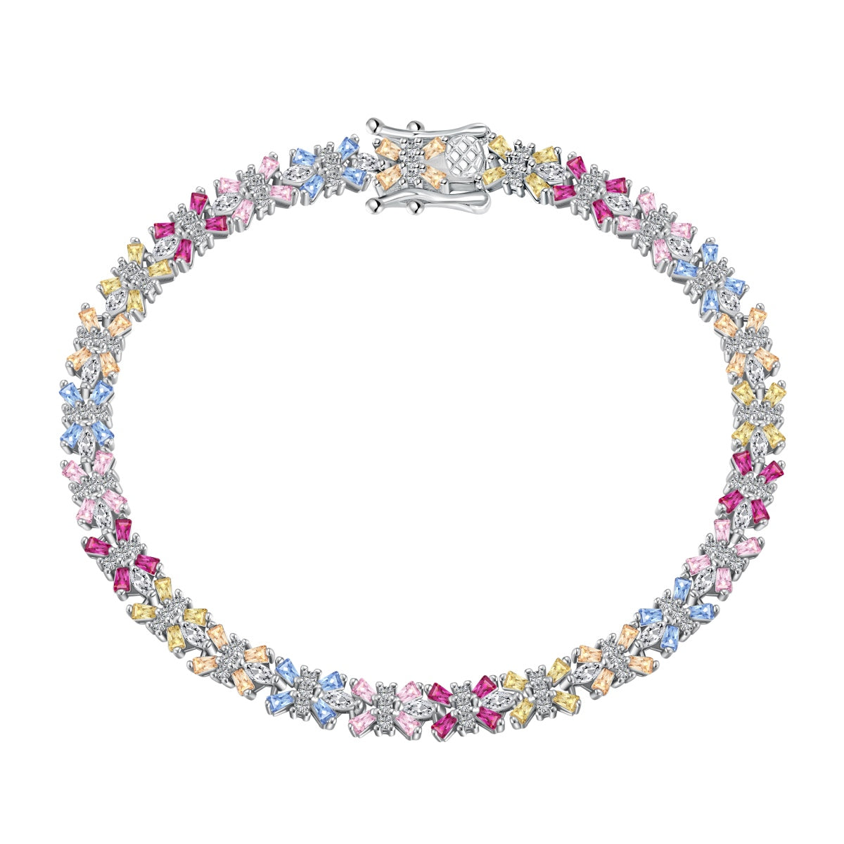 [ECHO ]Radiant Colorful Emerald Cut Party Bracelet