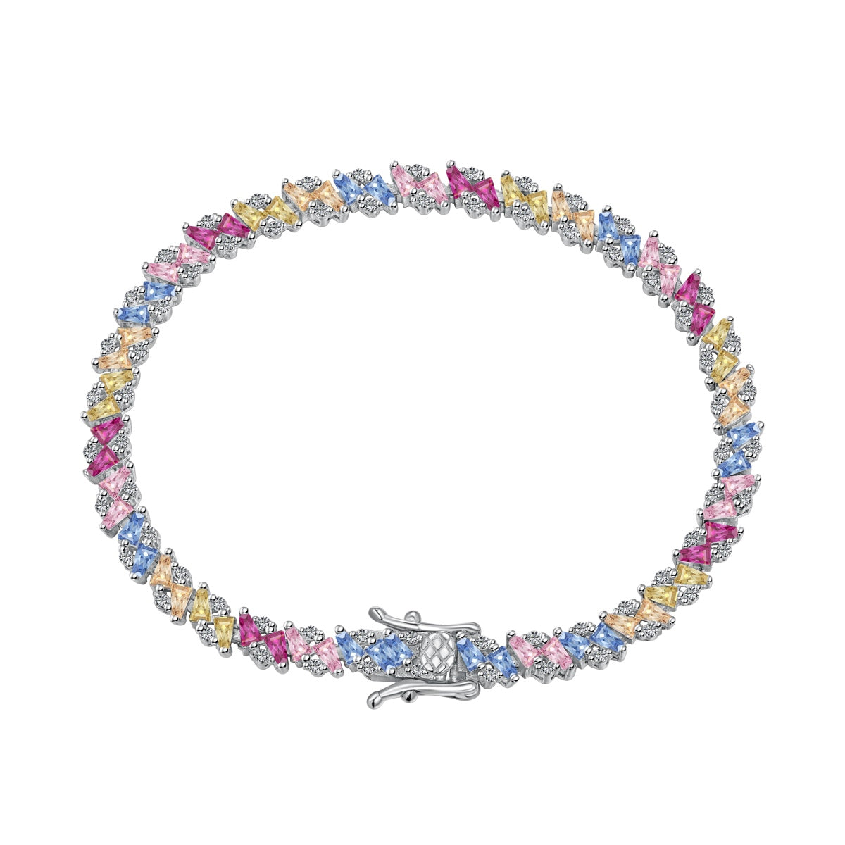 [ECHO ]Ornate Sparkling Multi Cut Party Bracelet
