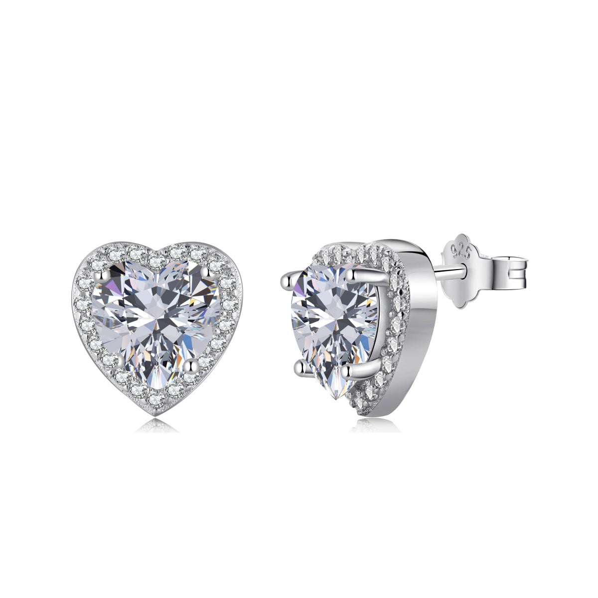 [ECHO ]Sparkling Heart Shape Lover Earrings