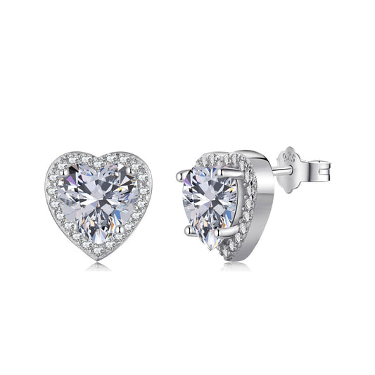 [ECHO ]Sparkling Heart Shape Lover Earrings