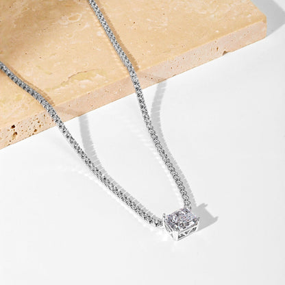 [ECHO ]4.0 Carat Elegant Radiant Cut Necklace