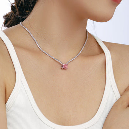 [ECHO ]4.0 Carat Elegant Radiant Cut Necklace
