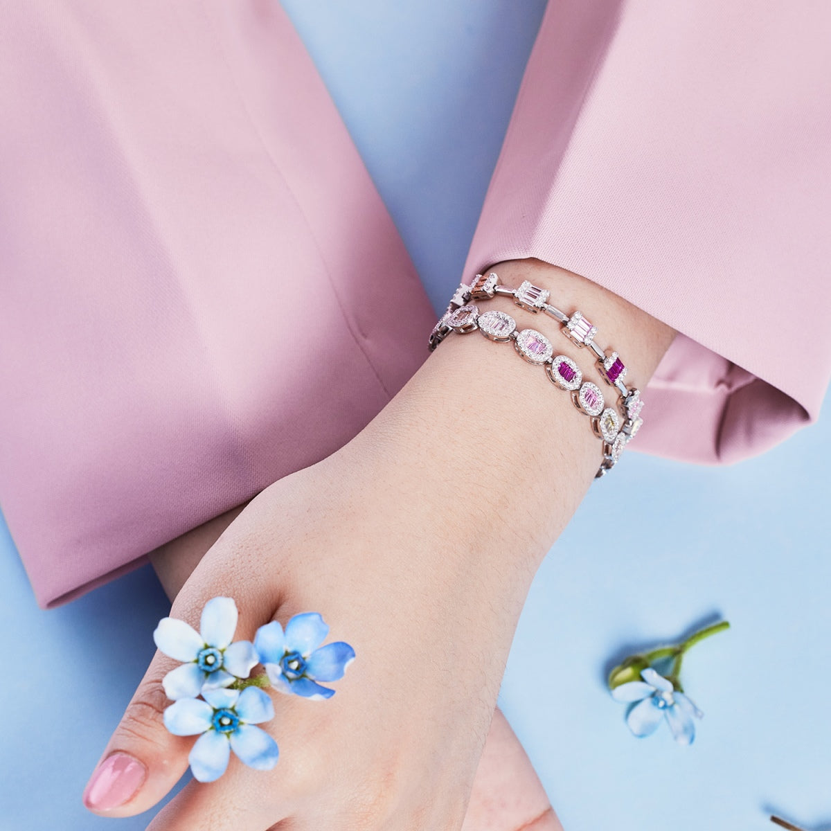 [ECHO ]Dainty Charming Emerald Cut Daily Bracelet