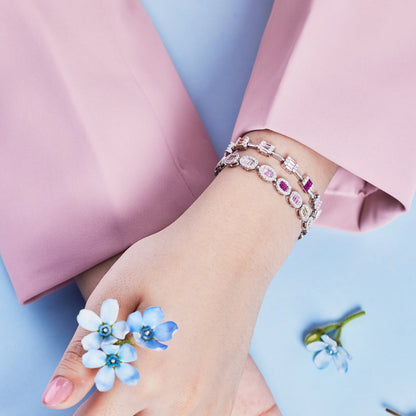[ECHO ]Dainty Charming Emerald Cut Daily Bracelet