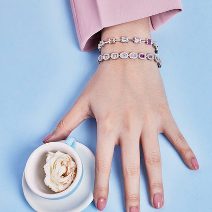 [ECHO ]Dainty Charming Emerald Cut Daily Bracelet