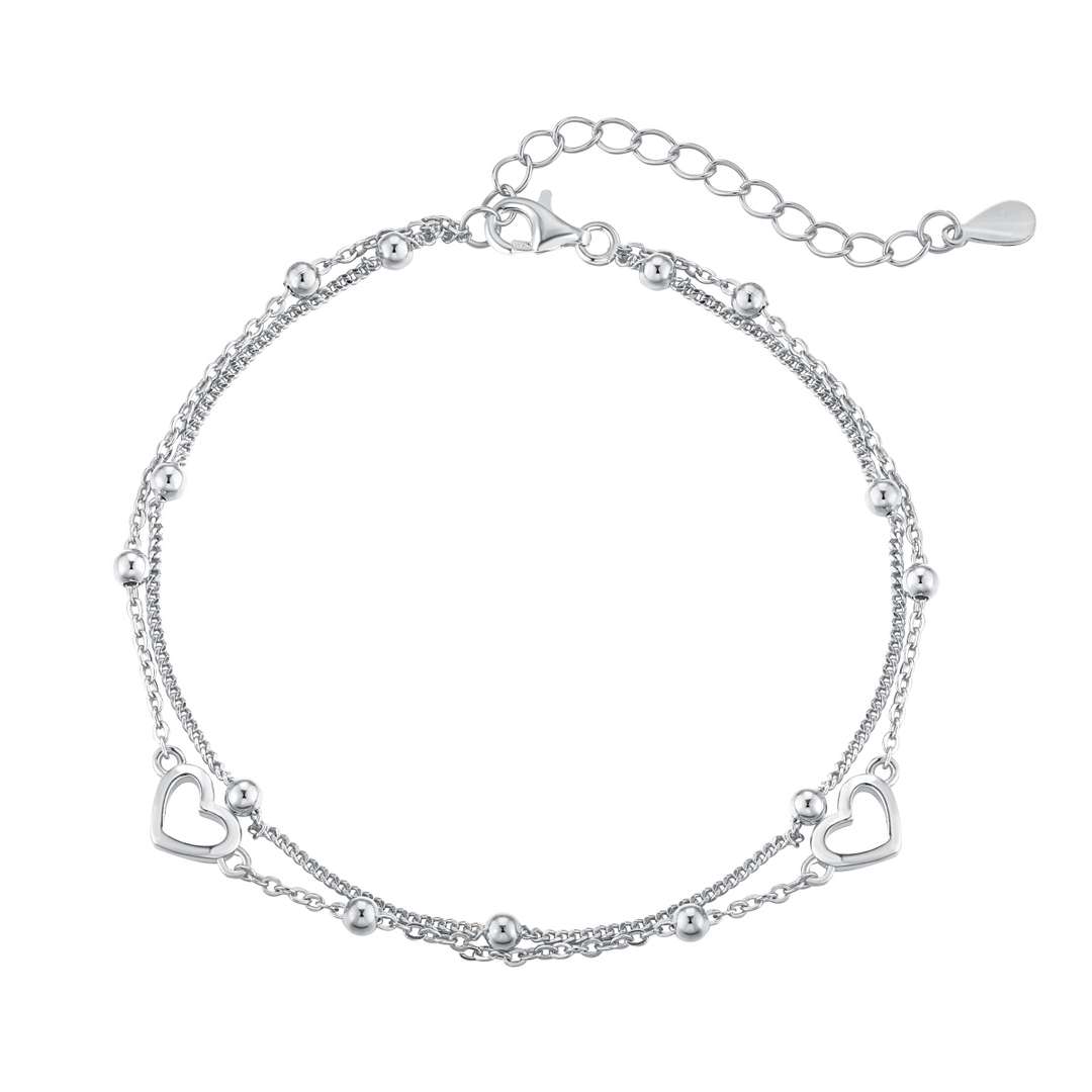 [ECHO ]Dainty Double Layer Love Heart Bracelet
