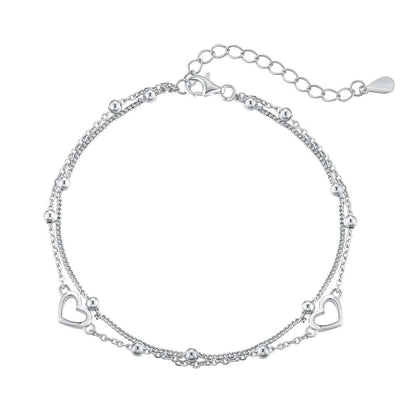 [ECHO ]Dainty Double Layer Love Heart Bracelet