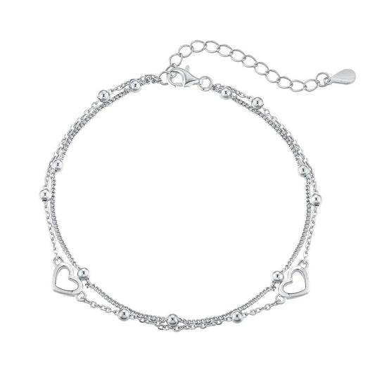 [ECHO ]Dainty Double Layer Love Heart Bracelet