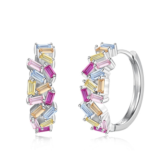 [ECHO ]Dazzling Colorful Emerald Cut Daily Earrings