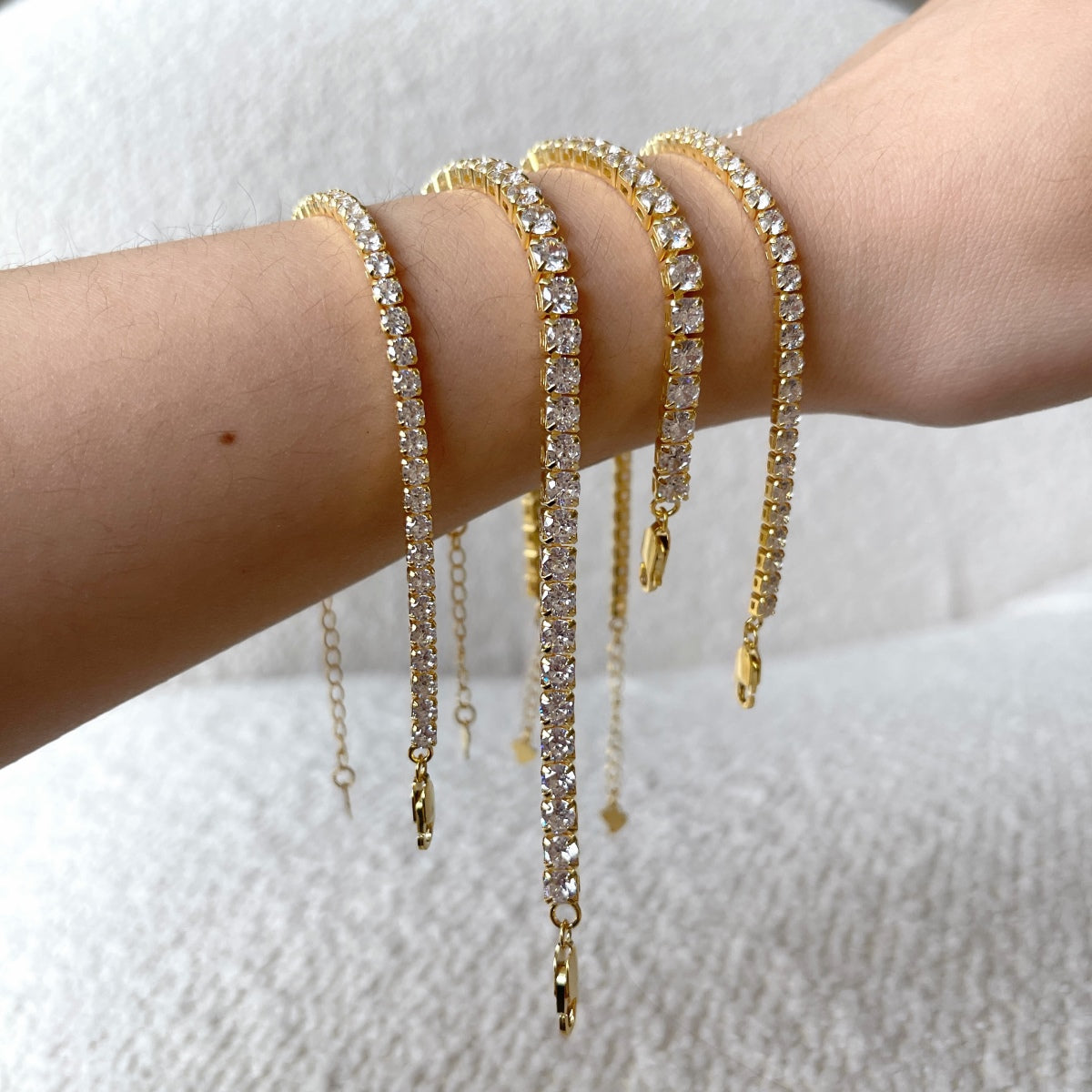 [ECHO ]Sparkling Radiant Princess Cut Tennis Bracelet