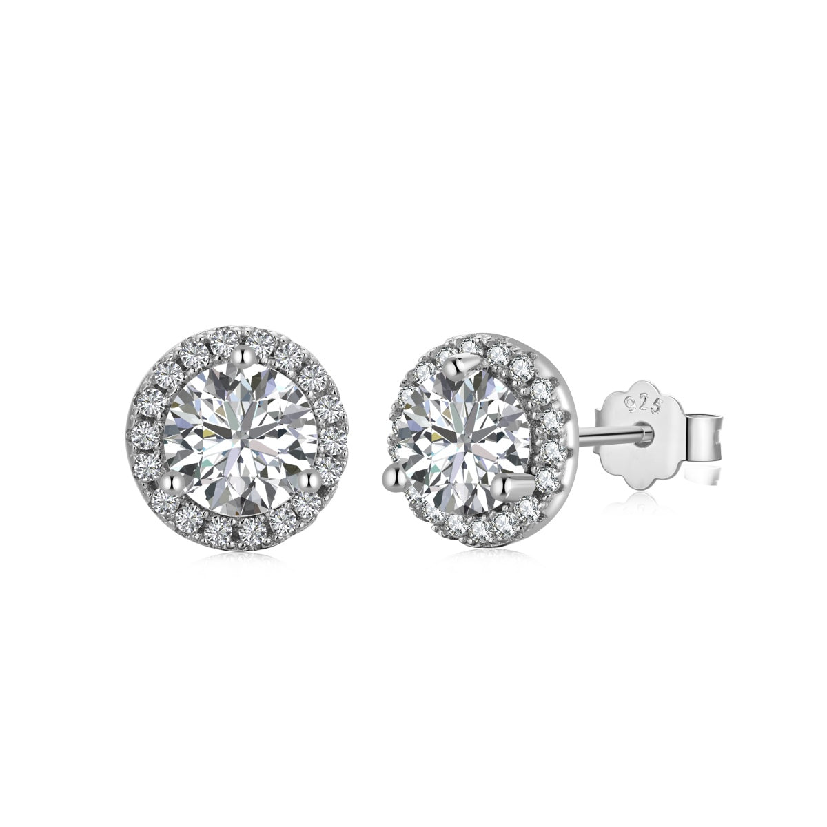 [ECHO ]Classic Princess Round Shape Earrings