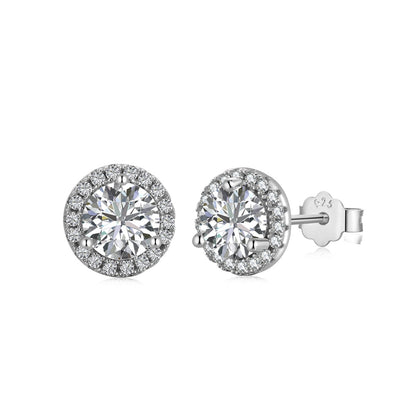 [ECHO ]Classic Princess Round Shape Earrings