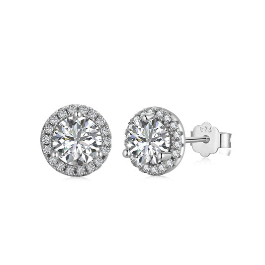 [ECHO ]Classic Princess Round Shape Earrings