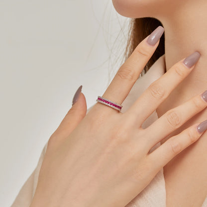 [ECHO ]Delicate Colorful Round Cut Daily Ring