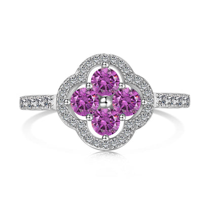 [ECHO ]Four Leaf Clover Flower Design Ring