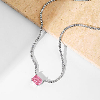 [ECHO ]4.0 Carat Elegant Radiant Cut Necklace