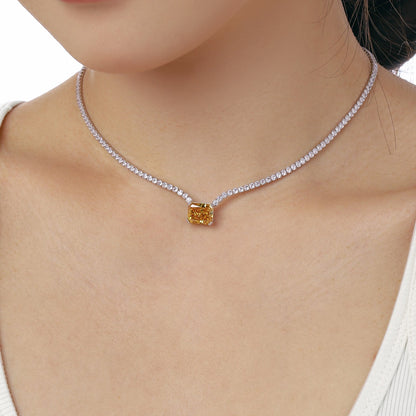 [ECHO ]4.0 Carat Elegant Radiant Cut Necklace
