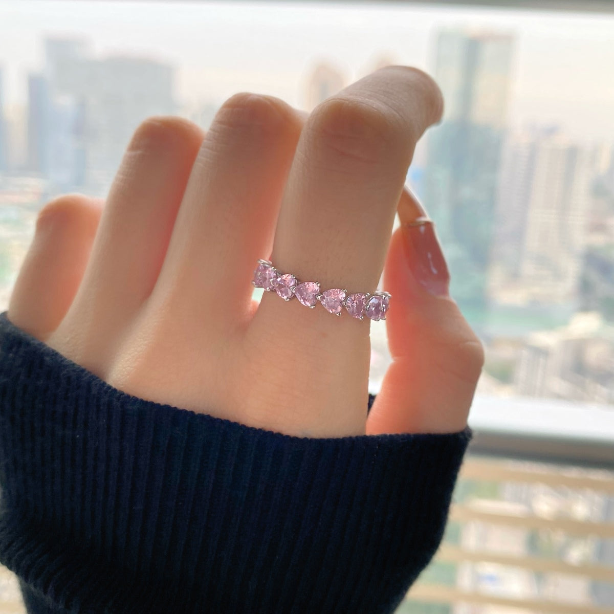 [ECHO ]0.25 Carat Radiant Romance Heart Cut Lover Ring
