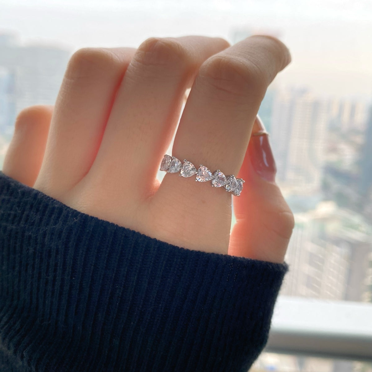 [ECHO ]0.25 Carat Radiant Romance Heart Cut Lover Ring