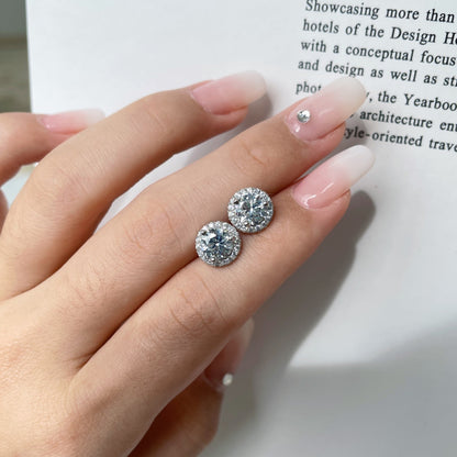 [ECHO ]Classic Princess Round Shape Earrings
