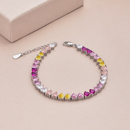 [ECHO ]Luxurious Colorful Romantic Heart Shape Lover Bracelet