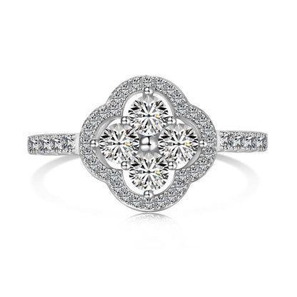 [ECHO ]Four Leaf Clover Flower Design Ring
