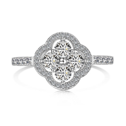 [ECHO ]Four Leaf Clover Flower Design Ring