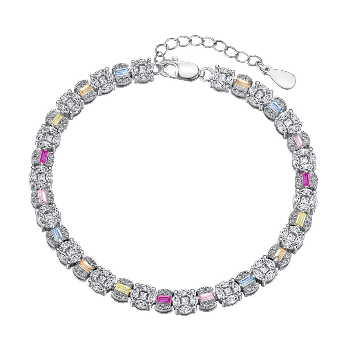 [ECHO ]Dazzling Radiant Multi Cut Daily Bracelet