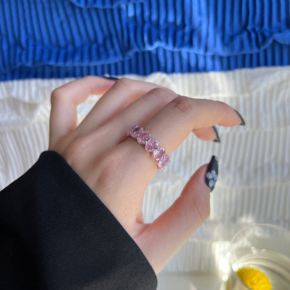 [ECHO ]Dainty Elongated Cushion Cut Tennis Ring